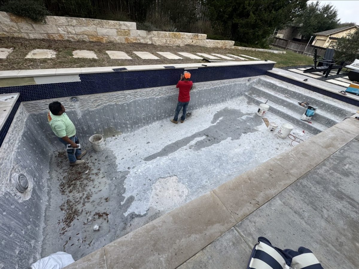 Drained and deep-cleaned pool during a Green-to-Clean recovery by Clean Pool Squad